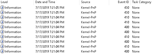 Kernel-PnP event